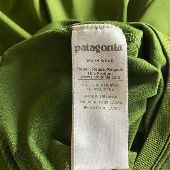 Patagonia Shirt Men M Green Mountain Graphic Stay Cool Stretch Active Outdoor - Picture 5 of 10